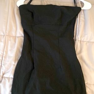 Black nylon dress tight